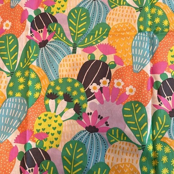 Hand Embellished Tapestry Small Blanket Sugar Skulls Cactus Hand Crocheted - Picture 10 of 11